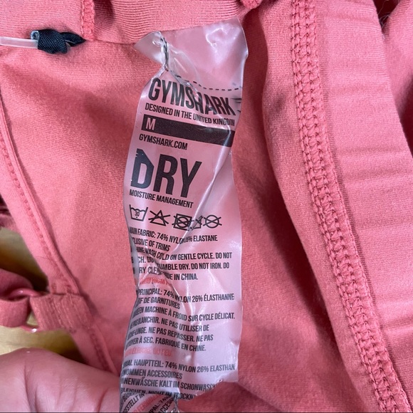  Coral Pink Logo Sports Bra